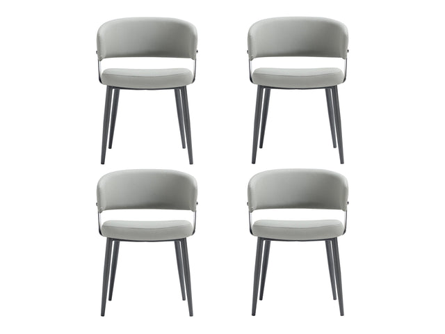 Luce Dining Chair in Stone Grey (set of 4) - Ornate Home