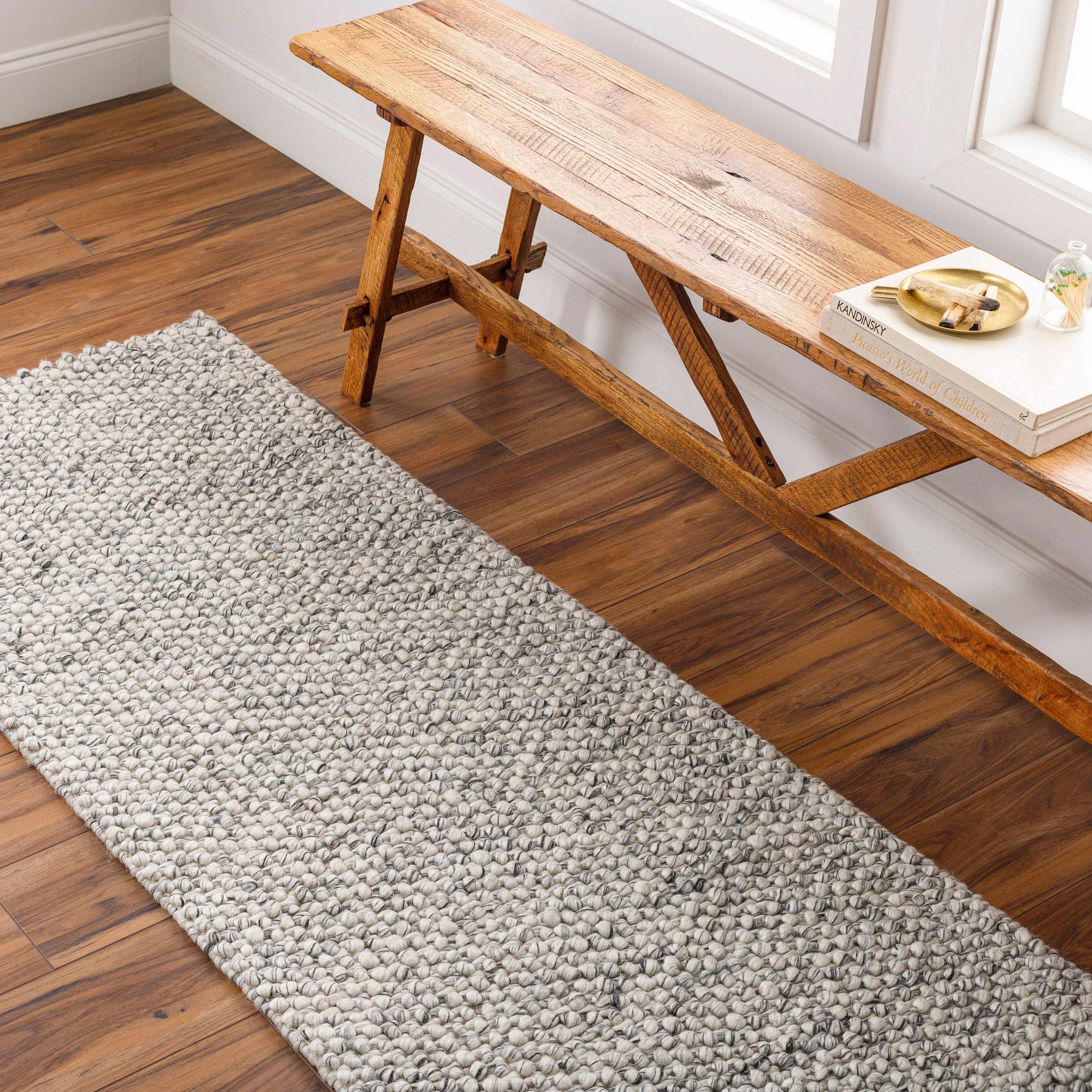 Lucerne LNE-1001 Gray Wool Rug - Ornate Home