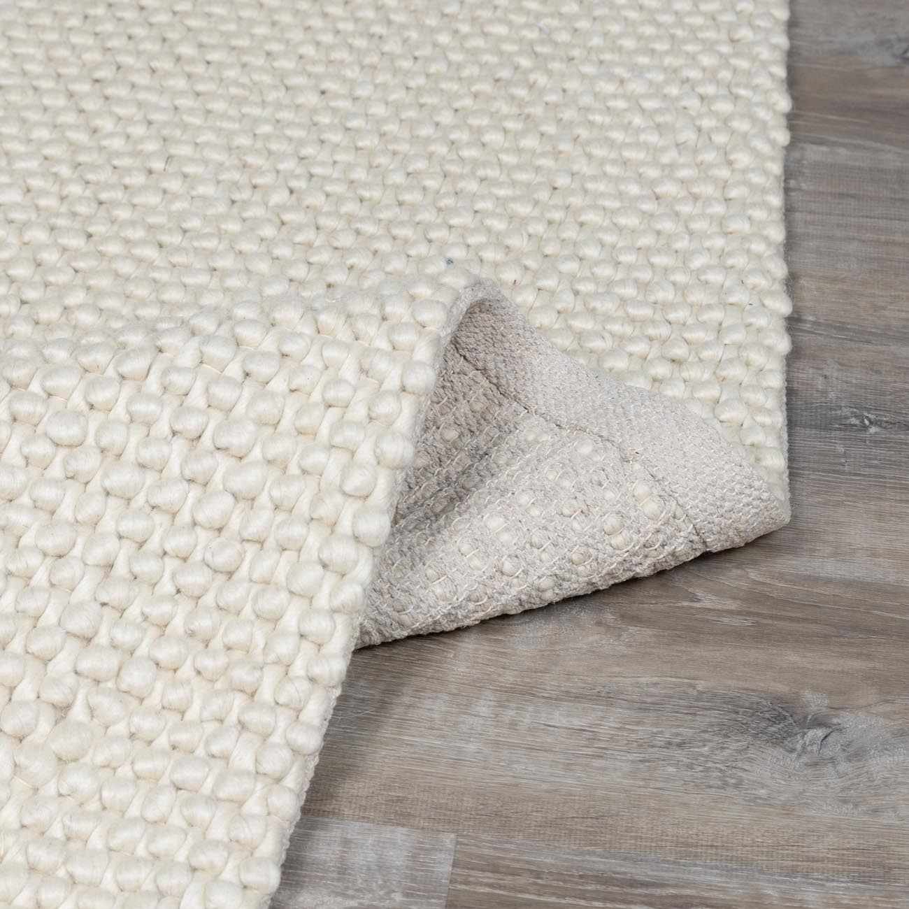 Lucerne Plain Cream Wool Rug LNE-1000 - Ornate Home