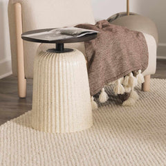 Lucerne Plain Cream Wool Rug LNE-1000 - Ornate Home
