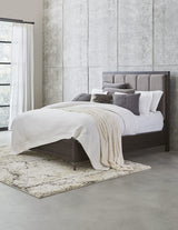 Lucerne Vintage Coffee King Upholstered Panel Bed - Ornate Home