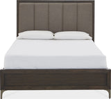 Lucerne Vintage Coffee King Upholstered Panel Bed - Ornate Home