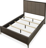 Lucerne Vintage Coffee King Upholstered Panel Bed - Ornate Home