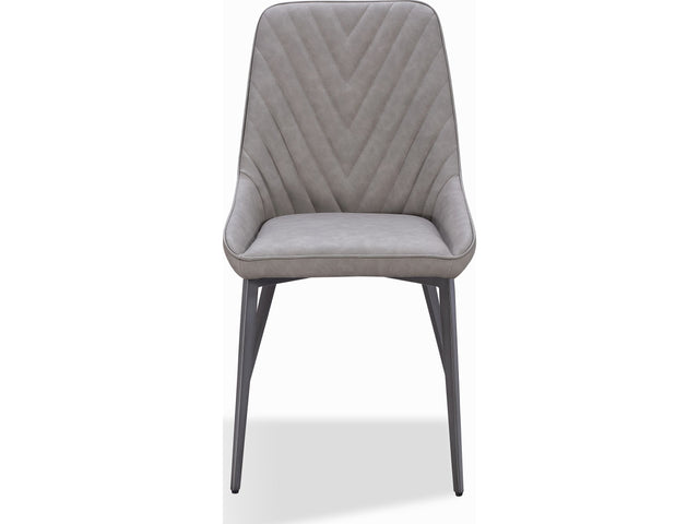 Lucia Anchor Gray/Gunmetal Metal Leg Upholstered Dining Chair - Ornate Home