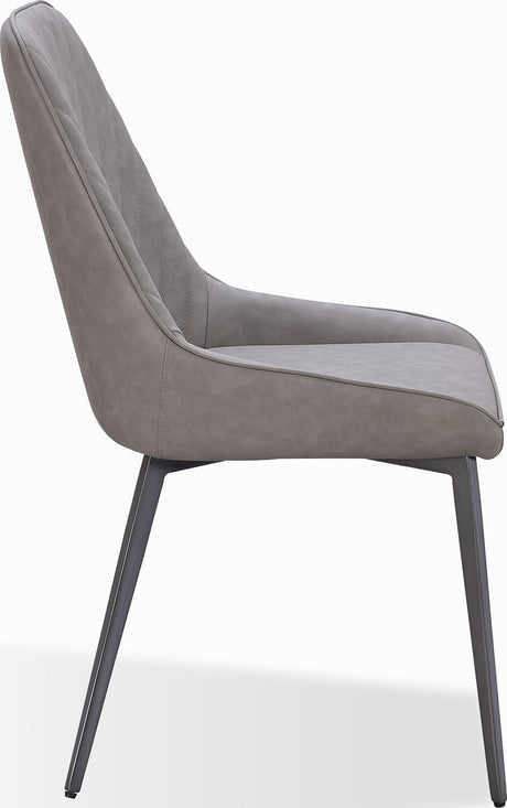 Lucia Anchor Gray/Gunmetal Metal Leg Upholstered Dining Chair - Ornate Home