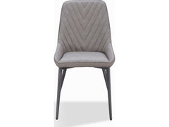 Lucia Anchor Gray/Gunmetal Metal Leg Upholstered Dining Chair (Set of 2) - Ornate Home