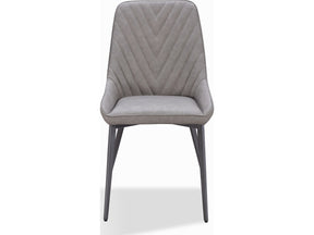 Lucia Anchor Gray/Gunmetal Metal Leg Upholstered Dining Chair (Set of 2) - Ornate Home