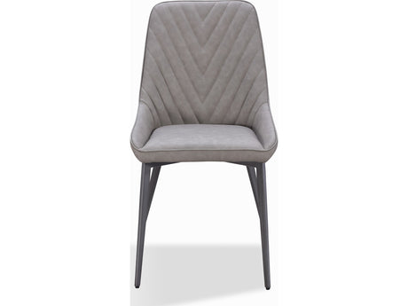 Lucia Anchor Gray/Gunmetal Metal Leg Upholstered Dining Chair (Set of 2) - Ornate Home