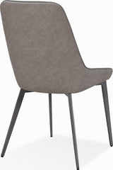 Lucia Anchor Gray/Gunmetal Metal Leg Upholstered Dining Chair (Set of 2) - Ornate Home