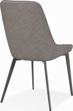 Lucia Anchor Gray/Gunmetal Metal Leg Upholstered Dining Chair (Set of 2) - Ornate Home
