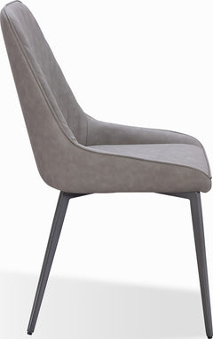 Lucia Anchor Gray/Gunmetal Metal Leg Upholstered Dining Chair (Set of 2) - Ornate Home