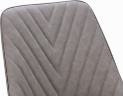 Lucia Anchor Gray/Gunmetal Metal Leg Upholstered Dining Chair (Set of 2) - Ornate Home