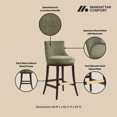 Lucia Barstool in Leaf Green - Ornate Home