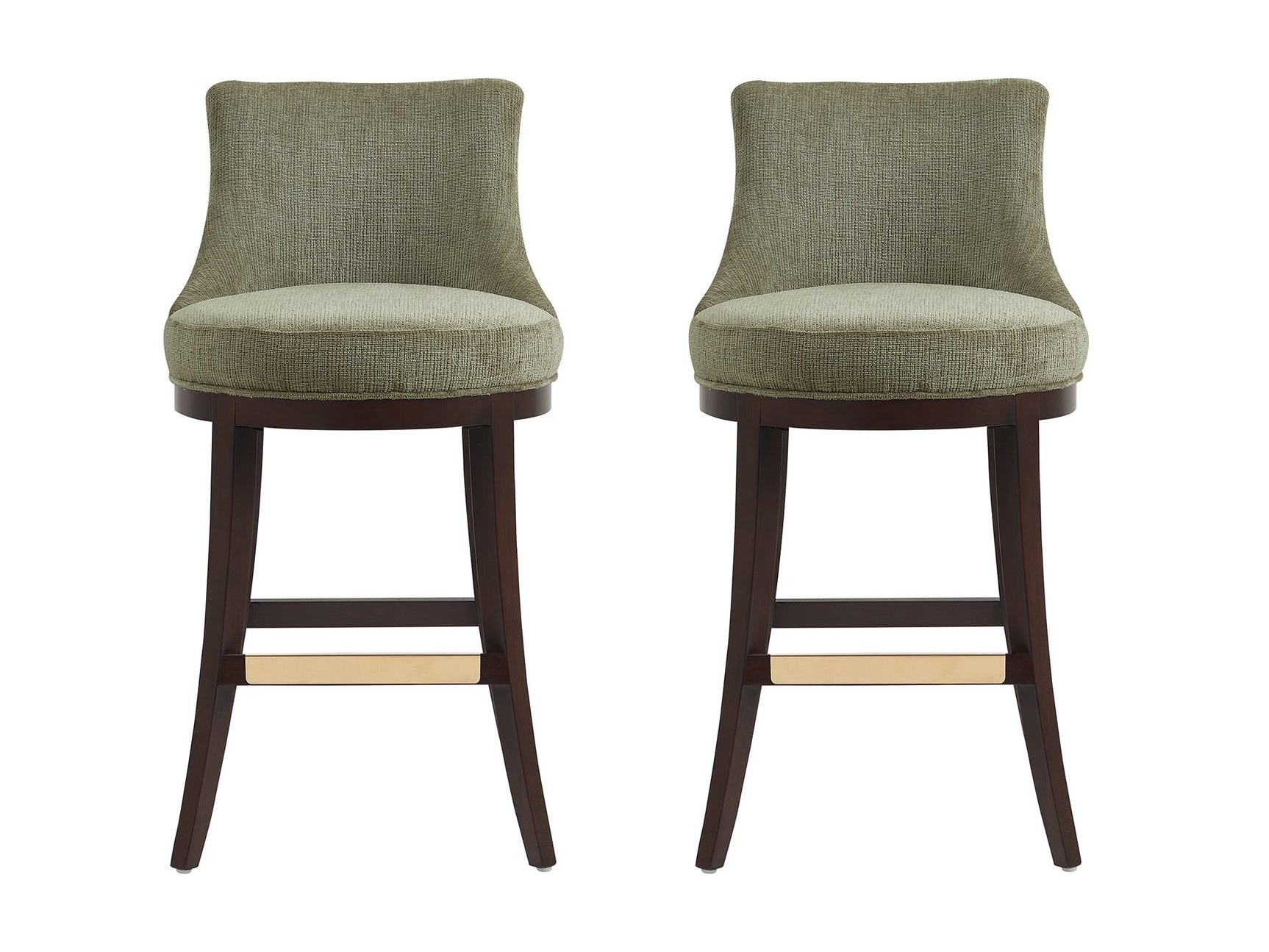 Lucia Barstool in Leaf Green (set of 2) - Ornate Home