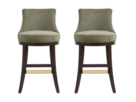 Lucia Barstool in Leaf Green (set of 2) - Ornate Home