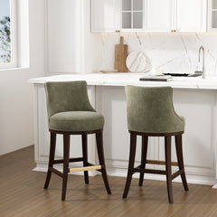 Lucia Barstool in Leaf Green (set of 2) - Ornate Home