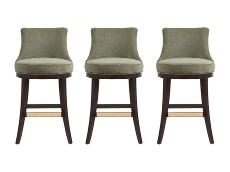 Lucia Barstool in Leaf Green (set of 3) - Ornate Home