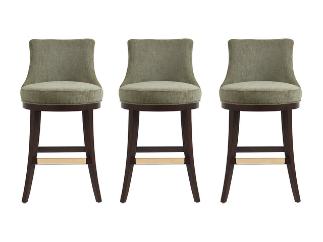 Lucia Barstool in Leaf Green (set of 3) - Ornate Home