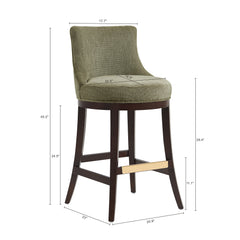 Lucia Barstool in Leaf Green (set of 3) - Ornate Home