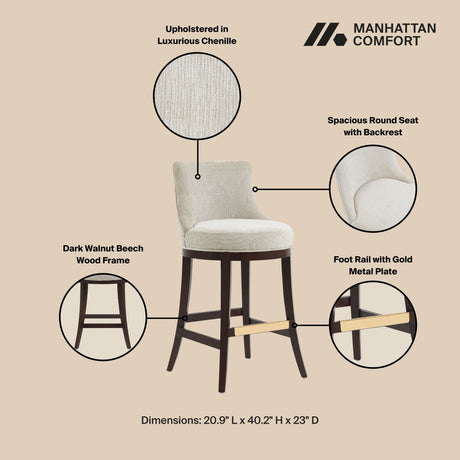 Lucia Barstool in Natural (set of 3) - Ornate Home