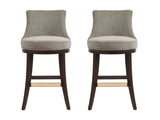 Lucia Barstool in Taupe (set of 2) - Ornate Home