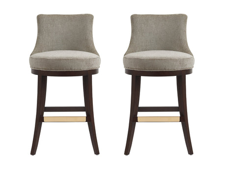 Lucia Barstool in Taupe (set of 2) - Ornate Home