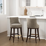Lucia Barstool in Taupe (set of 2) - Ornate Home