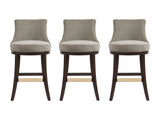 Lucia Barstool in Taupe (set of 3) - Ornate Home