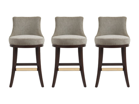 Lucia Barstool in Taupe (set of 3) - Ornate Home