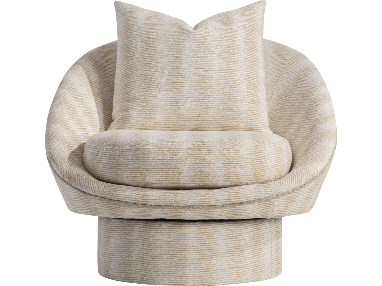 Lucia Beige/Tan Fabric Swivel Chair - Ornate Home