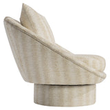 Lucia Beige/Tan Fabric Swivel Chair - Ornate Home