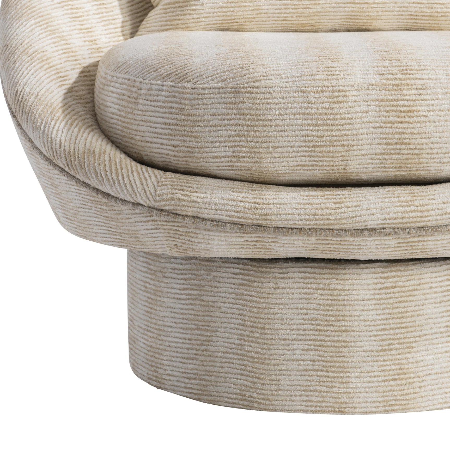 Lucia Beige/Tan Fabric Swivel Chair - Ornate Home