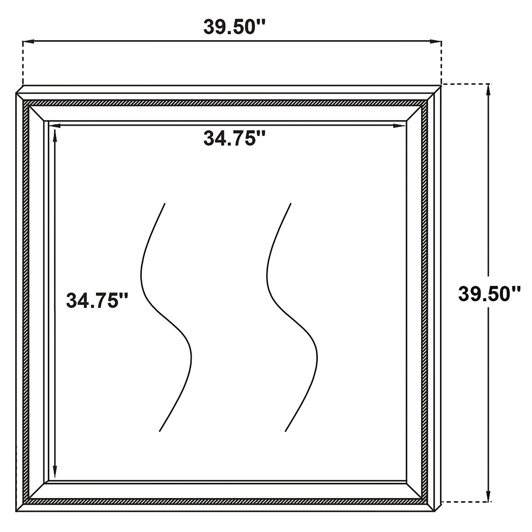 Lucia Black Dresser Mirror - Ornate Home