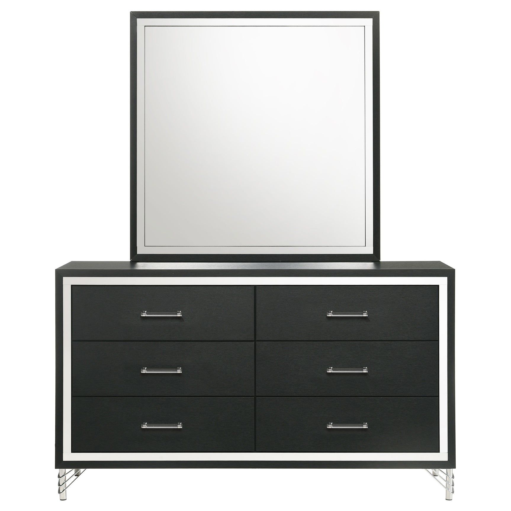 Lucia Black Dresser and Mirror - Ornate Home