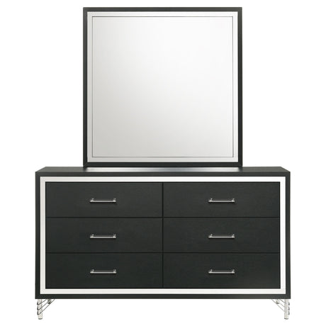 Lucia Black Dresser and Mirror - Ornate Home