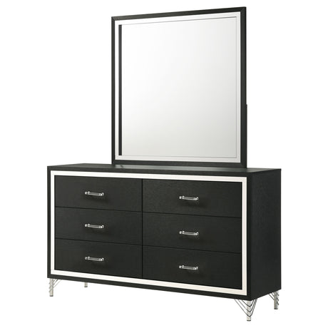 Lucia Black Dresser and Mirror - Ornate Home