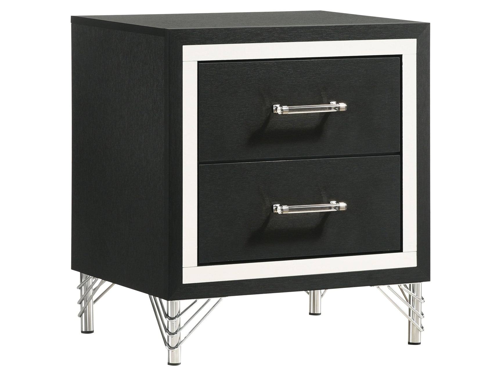 Lucia Black Nightstand - Ornate Home