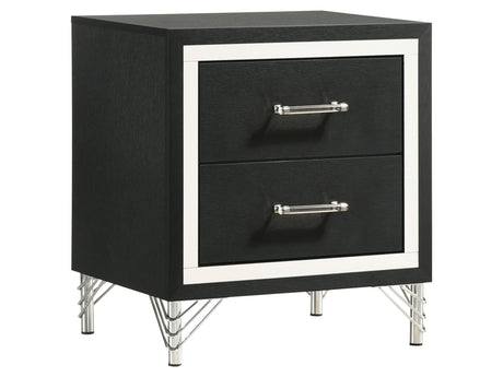 Lucia Black Nightstand - Ornate Home