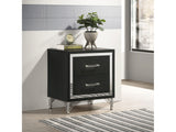 Lucia Black Nightstand - Ornate Home