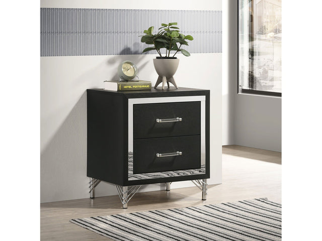 Lucia Black Nightstand - Ornate Home