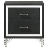 Lucia Black Nightstand - Ornate Home