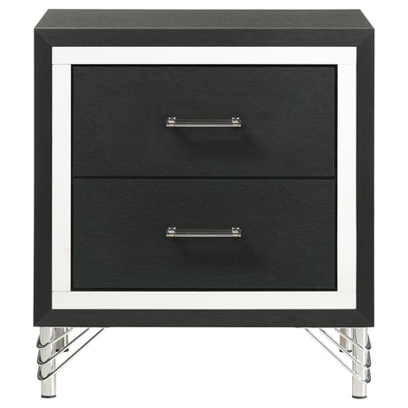 Lucia Black Nightstand - Ornate Home