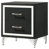 Lucia Black Nightstand - Ornate Home