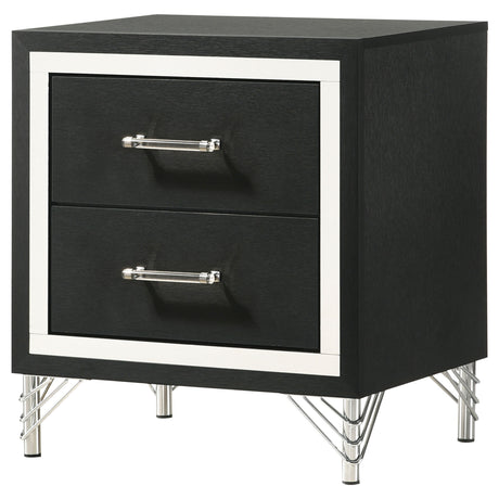 Lucia Black Nightstand - Ornate Home