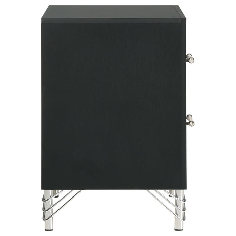 Lucia Black Nightstand - Ornate Home