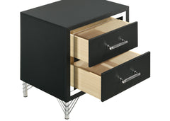 Lucia Black Nightstand - Ornate Home