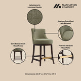 Lucia Counter Stool in Leaf Green - Ornate Home