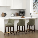 Lucia Counter Stool in Leaf Green (set of 3) - Ornate Home