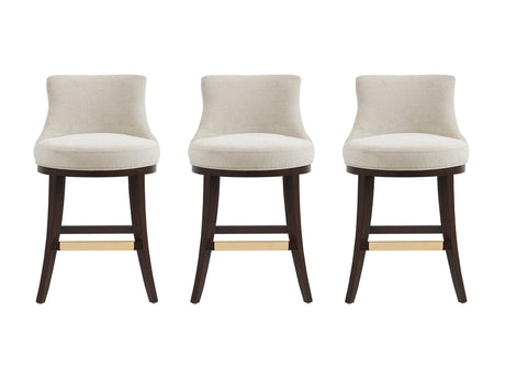 Lucia Counter Stool in Natural (set of 3) - Ornate Home