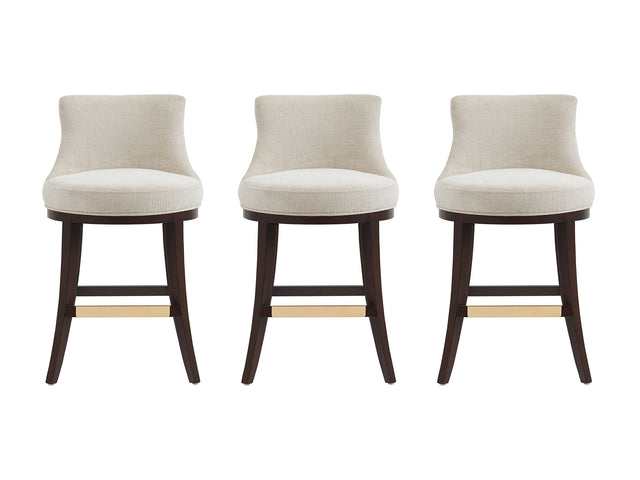 Lucia Counter Stool in Natural (set of 3) - Ornate Home